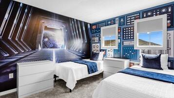 5 habitaciones, tabla de planchar con plancha, wifi y ropa de cama