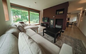 TV, DVD player, stereo