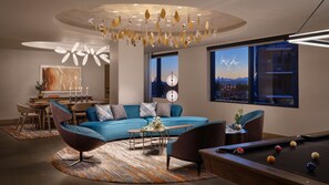 Egyptian cotton sheets, premium bedding, minibar, in-room safe