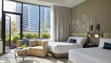 Premium Room, 2 Queen Beds, Corner | Egyptian cotton sheets, premium bedding, minibar, in-room safe
