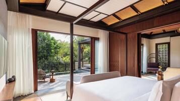 Room, 1 Bedroom, Garden View (Private Pool) | Premium bedding, minibar, in-room safe, blackout drapes