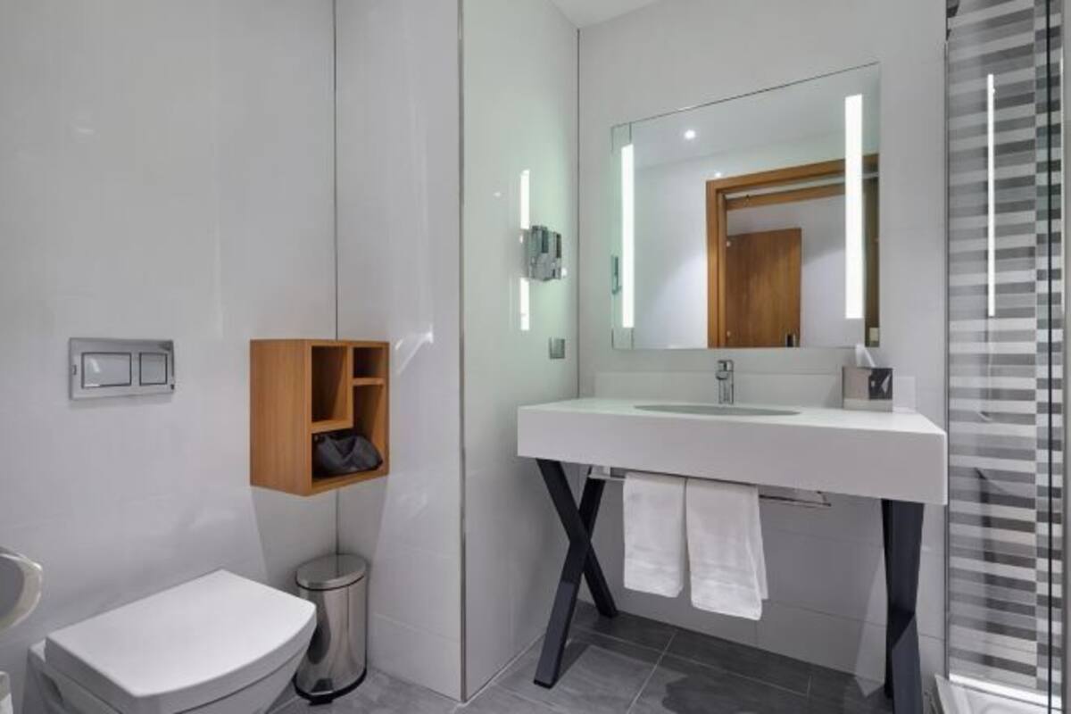 Bathroom | Shower, slippers, towels