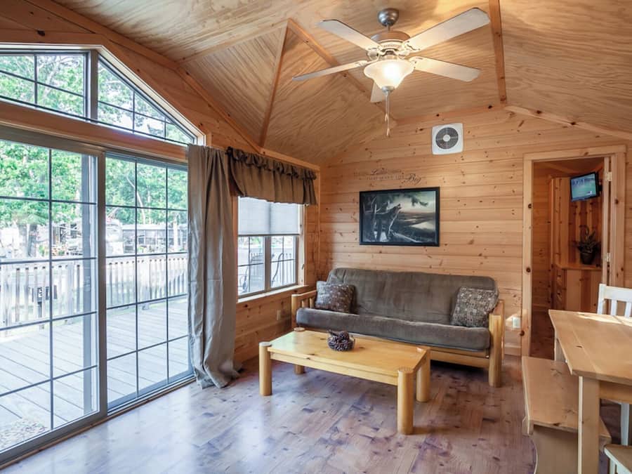 Flat-screen TV, DVD player