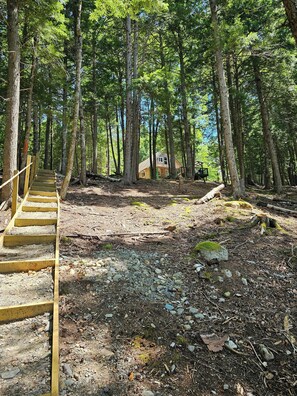 Property grounds - Spacious cabin on beautiful Long Lake w/waterfront view, private dock, fire pit. (Princeton)