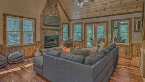 TV, fireplace, video games