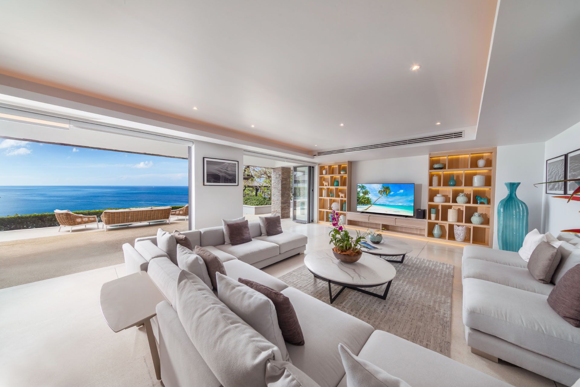 70-inch Smart TV with cable channels