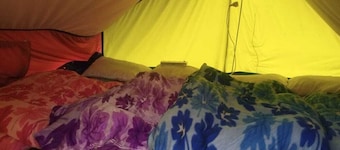 Himalayan hills campsite Kedarnath