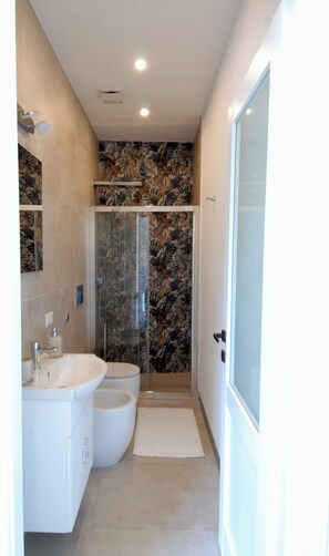 Dutxa, assecador de cabells, bidet i tovalloles 