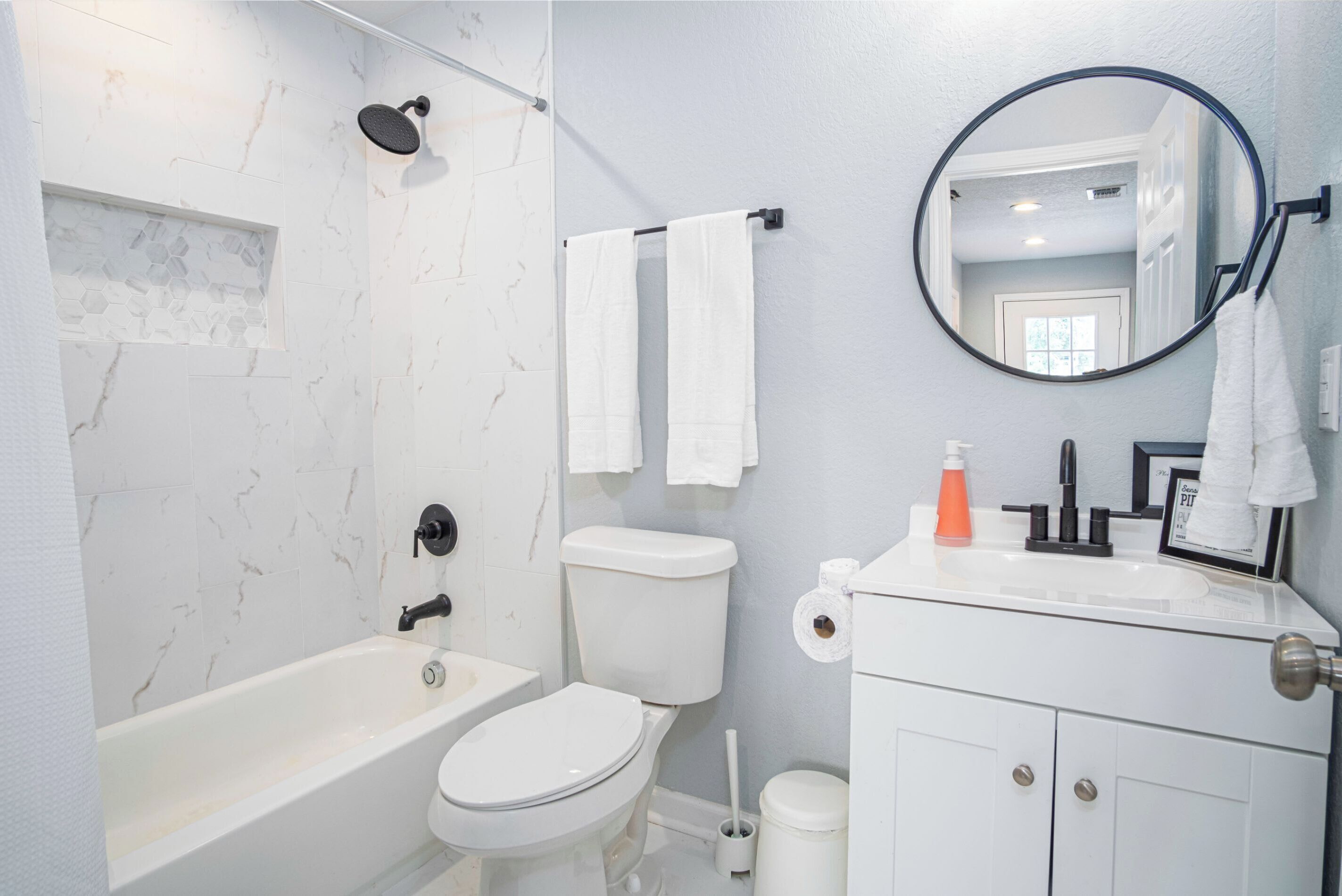 Casa (3 Bedrooms) | Banheiro | Banheira, secador de cabelo, toalhas de banho, shampoo
