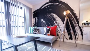Exclusive Apartment, 1 Bedroom | Living area - Pristine 1 and 2 bedroom apartments near business district, walking distance to city centre, free internet & complimentary parking by Sojo Stay (Birmingham)