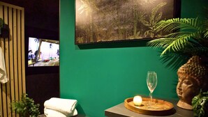 デラックス アパートメント | リビング エリア | テレビ、Netflix、ストリーミングサービス