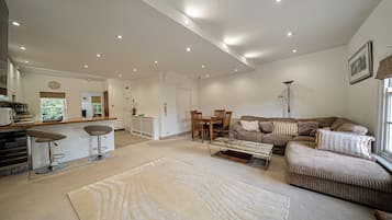 Luxury Penthouse | Living area | 55-inch Smart TV with satellite channels