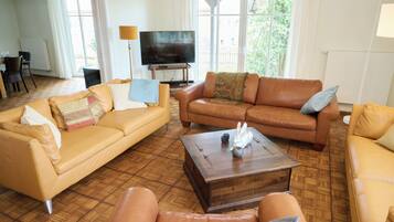 Smart TV, caminetto, impianto stereo