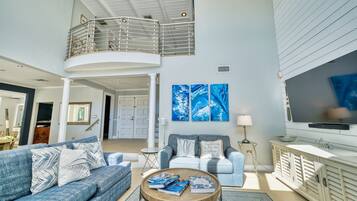 Smart TV, books, stereo, printers