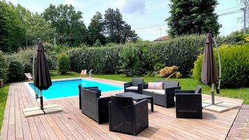 Piscine extérieure, piscine chauffée