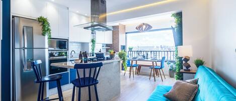 Leilighet | 2 soverom, safe på rommet, skrivebord og strykejern/-brett