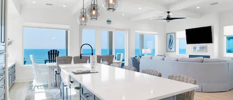 Maison, plusieurs lits, accès piscine, vue océan | Cuisine privée