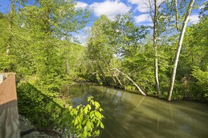 Property grounds - Pet friendly, new hot tub, overlooks Fork of Red River. (Slade)