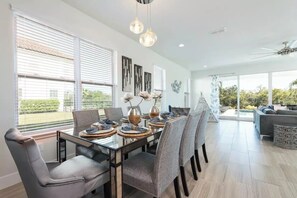 Dining - Disney Dreams: 6BR/6BA, Pool, Spa, Golf, Star Wars Cinema, Avatar & Princesses! (Kissimmee)