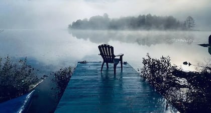 Northern Retreat, 3BR Rustic Cabin: Lakeview, Private Beach & Dock, Pet Friendly