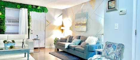 Smart TV, fireplace, video games, printers