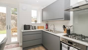 Fridge, dishwasher, electric kettle, toaster