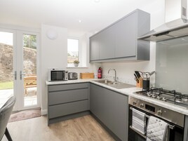 Fridge, dishwasher, electric kettle, toaster