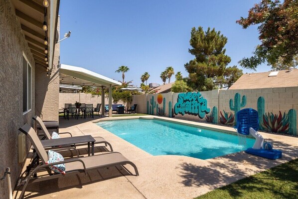 A heated pool