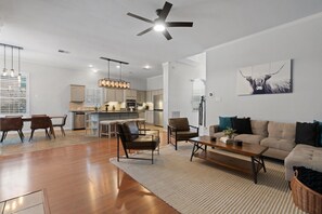 TV, fireplace, video games, offices