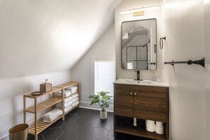 Hair dryer, towels