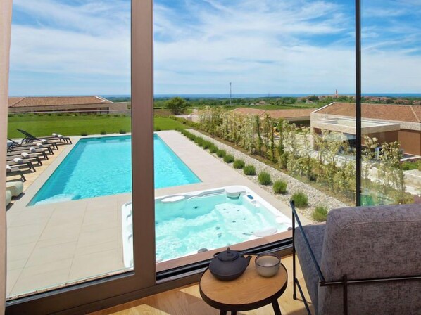 A heated pool