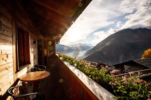 Apartment “Bergsteiger – Patleidhof” with Mountain View & Private Sauna on the Balcony