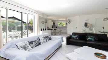 TV, video games, DVD player