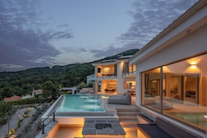 Family Villa, 3 Bedrooms, Refrigerator & Microwave, Mountainside (Luxury Villa Dana Indoor Pool and) | Pool | Indoor pool, outdoor pool
