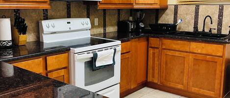 Fridge, microwave, coffee/tea maker, electric kettle