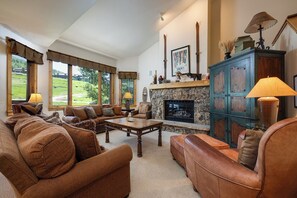 Télévision, cheminée