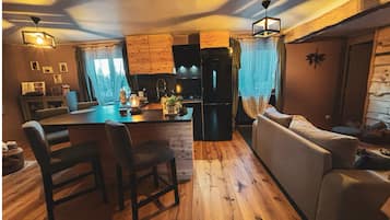 Télévision, cheminée, livres