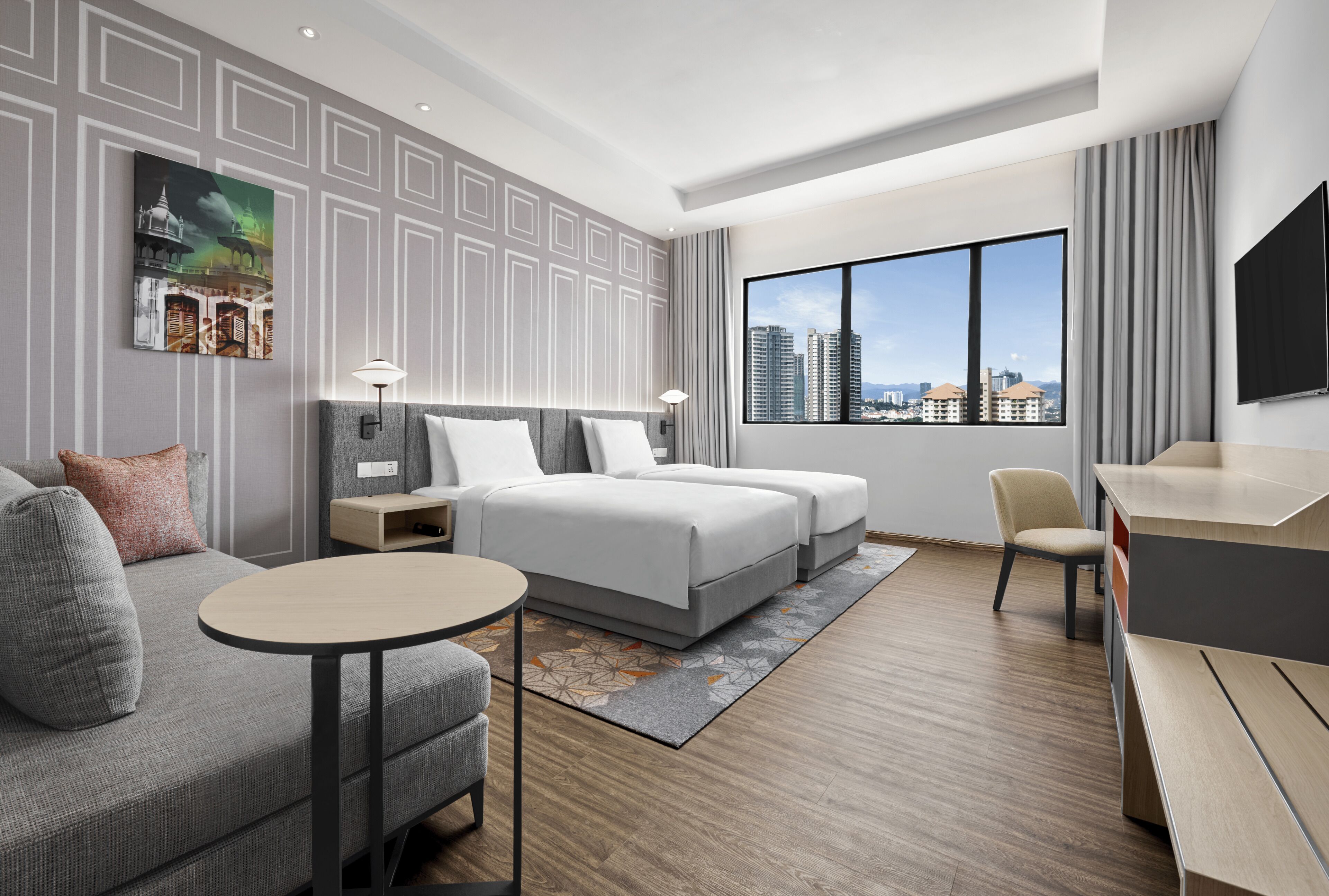 Room, Multiple Beds | Minibar, in-room safe, desk, laptop workspace