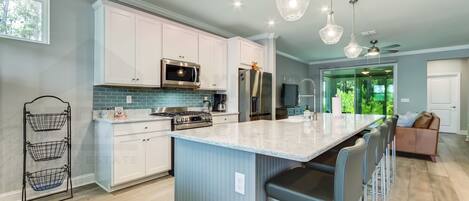 Ferienhaus, 3 Schlafzimmer | Eigene Küche | Kühlschrank, Ofen, Wasserkocher mit Kaffee-/Teezubehör, Toaster