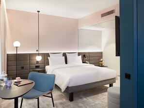 Hypo-allergenic bedding, pillow-top beds, minibar, in-room safe