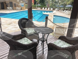 Terrace/patio - Flat Perfeito Amarilis Riviera São Loure (Bertioga)