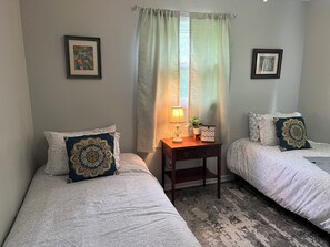 2 bedrooms, iron/ironing board, travel crib, WiFi