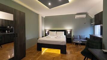 Classic-lejlighed | 1 soveværelse, egyptiske bomuldslagner, premium-sengetøj