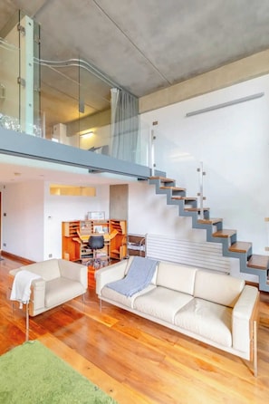 Basic Apartment, 2 Double Beds | Living area
