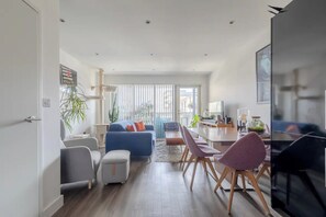 Basic Apartment, Multiple Beds | Living area | TV - Perfectly Located 2BD Flat - Bermondsey (London)