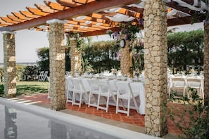 Außenbereich für Bankette