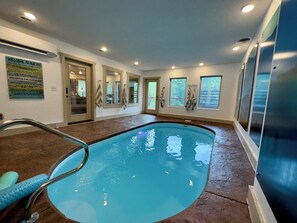 Indoor pool, a heated pool