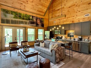 Smart TV, fireplace, video games, books