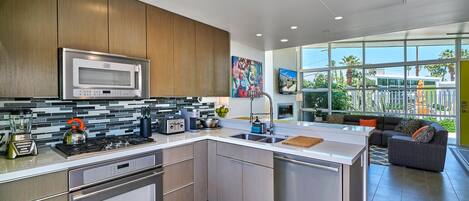 Microwave, oven, stovetop, dishwasher