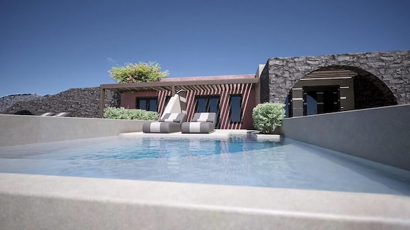 A heated pool